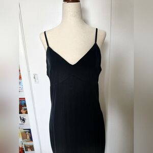 90s Vintage Black Velvet Liz Claiborne Formal Dress